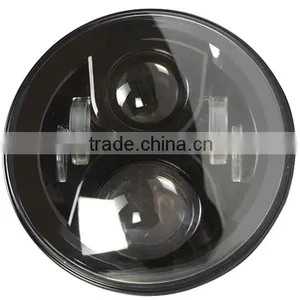 New Design DC12-30v 50w 4800LM 7'halo 7inch Led Round Headlight for Jeep/harley thumbnail-1