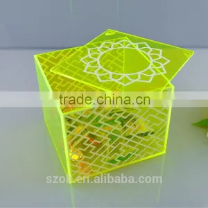 Colored Acrylic Candy Display Case With Lid thumbnail-1