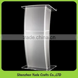 Acrylic Table Top Lectern Organic Glass Lectern Podium Tabletop Lectern Plexiglass thumbnail-1