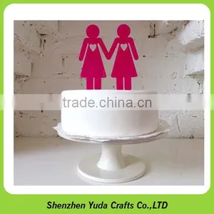 Custom Black Cake Toppers for Wedding Annivery Party, Acrylic Stacked Cake Topper thumbnail-3