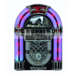 Desktop Wooden Vintage Radio Jukebox With cd Mp3 Player / Bluetooth Speaker for Gift thumbnail-2