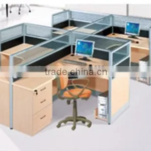 Flexible Aluminium Office Screen With Glass Panels A45-24 thumbnail-1