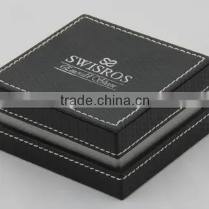 High Quality Black Leather Earring Jewelry Box thumbnail-1
