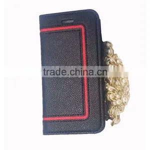 Cute Wallet Flip Phone Case With Chain Necklace for Samsung Galaxy Note C S A J E ON Edge Mini Plus 9 8 7 6 5 4 3 2 1 thumbnail-5