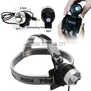 3 Modes Waterproof 10W 1200Lm XM-L2 T6 LED Headlight Headlamp Flashlight Head Torch Light Lamp Bicycle Bike Light Torch Set thumbnail-4