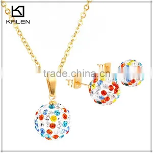 Girls Fashion Colorful Crystal Stone Jewelry Set From Manufacturer China thumbnail-1