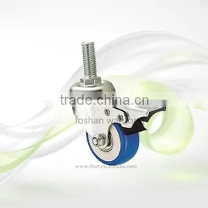 PVC High Quality 50mm Furniture Adjustable Small Caster Wheel thumbnail-1