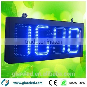 12inch Outdoor Waterproof IP65 Double-side LED Digital Clock Sign thumbnail-2