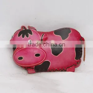 Handmade Leather Large Cow Coin Purse thumbnail-4