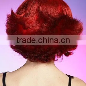 Party Red Synthetic Lace Wigs,party Wig,football Fans Wig thumbnail-2