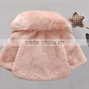 China Qualified Good Kids Children Baby Winter Coat Jacket With Embroidered Smile Face and Pompom Ball thumbnail-3