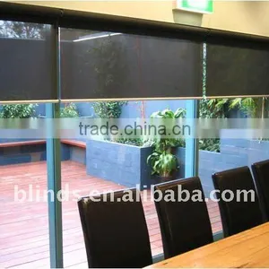 Black Window Internal Manual Roller Blinds thumbnail-1