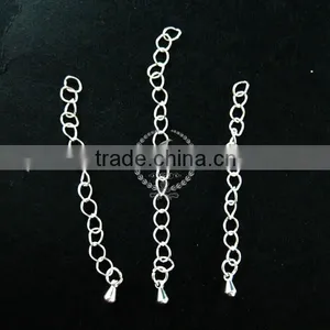 2inches Silver Plated Brass Oval Extension Chain for DIY Necklace Jewelry Supplies Findings 1312023 thumbnail-1