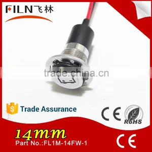 Metal 14mm Single Led Light IP67 12v 24v Indicator Lamp With Oil Symbol for Car thumbnail-2