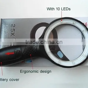 Kawachi 1.8X,5X 138mm Lens Handheld Big Magnifying Glass With LED Lights Glass Magnifier for Reading thumbnail-5