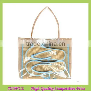 Transparent Beach Bag With Straw Mat /beach Slipper thumbnail-1
