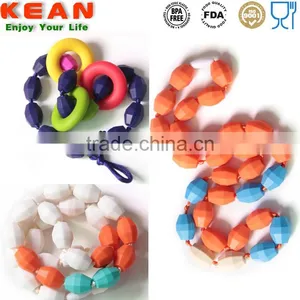 15 Colors for Option Silicone Bead Necklace Babies Teeth Growing and Ornamental thumbnail-1