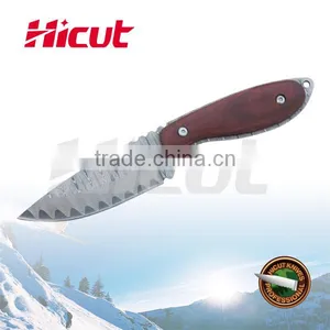 Damascus Steel Fixed Blade Hunting Knife thumbnail-1