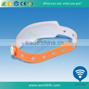 Disposable PVC Ultralight C Inductive RFID Wristband RFID Bracelet thumbnail-2