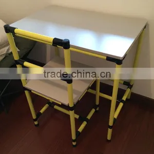 Simple Lean Tube/pipe Table/chair Set thumbnail-2