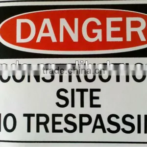Adhesive Vinyl Sticker Sign/danger Sign thumbnail-1