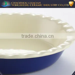 Blue Cerarmic Material Baking Tray for PIZZA thumbnail-2