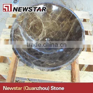 Black Emperador Marble Sink thumbnail-1