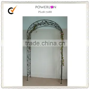 Ornate White Metal Wire Garden Arch thumbnail-3