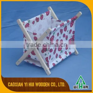 Wooden Fabric Magazine Rack For Office thumbnail-2