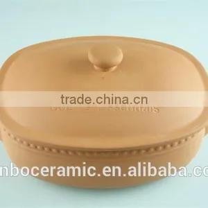 Ceramic Rectangular Terracotta Clay Pots Turren With Lid, Soup Pot Serv Dish 5.5 L Capacity thumbnail-2