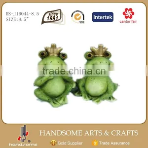 8.5 Inch Resin Outdoor Garden Decoration Pair Frog Sculpture Animal Statues thumbnail-6