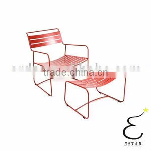 Leisure Outdoor Metal Patio Sun Lounger Chair With Footrest thumbnail-1