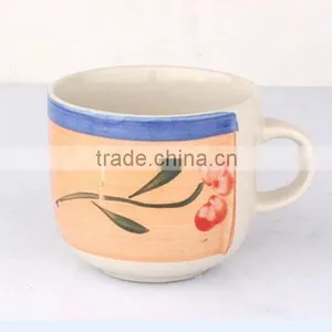 8.5cm Leisure Product Hand-painted Ceramic Tea Mug thumbnail-1