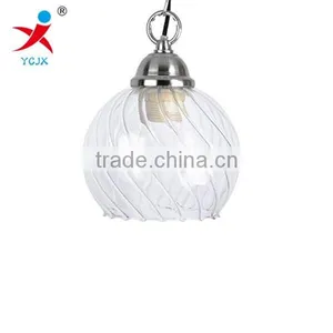 Handmade Borosilicate Glass Ball Lamp Pendant Shade With Strip Inside thumbnail-1