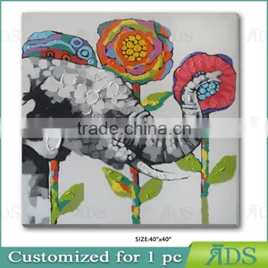 Wall Decor Abstract Elephant Painting thumbnail-2