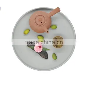 Set of 3 Industrial Decor Round Tray Cement Fruit Dish Plant thumbnail-2