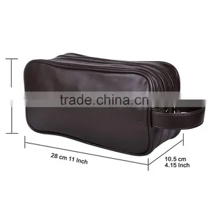 Dopp Kit Toiletry Bag Portable Travel Organizer With Three-layered Storage Sections Handle Strap thumbnail-4