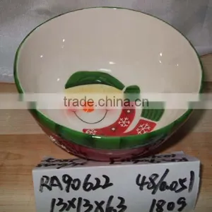 Factory Direct Christmas Snowman Shape Ceramic Christmas Bowl for Supply thumbnail-1