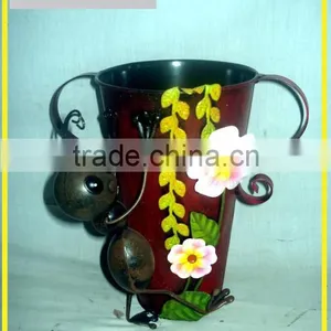 Metal Flower Pot Garden Home With 3D Metal Application Iron Flower Pot Stand thumbnail-2
