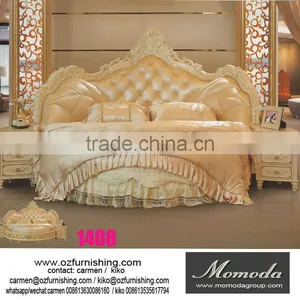 1408 King Size Bedroom Set in High Gloss/elegant and Luxurious Champagne Gold Bedroom Set thumbnail-1