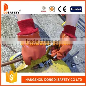 DDSAFETY Construction Safety Working Pvc Gloves With Acrylic Boa Liner thumbnail-2