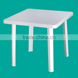 Outdoor Plastic Table With Umbrella Hole at the Table Top thumbnail-1