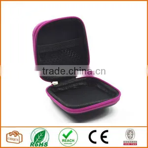 Square Shaped Carrying Hard Case Storage Bag for MP3/MP4 Bluetooth Earphone Earbuds With Mesh Pocket, Zipper Enclosure thumbnail-2