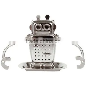 WCMY022 304 Material Mesh Tea Ball Tea Infuser Tea Strainer Robot Tea Infuser and Drip Tray thumbnail-1