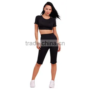 Latest Design Tracksuit Women Track Suit Sweat Suits 2 Two Piece Crop Top and Pants Set Sportswear Custom Tracksuit thumbnail-3
