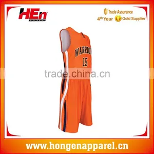 Hongen Apparel Sublimation Transfer Custom Basketball Uniform thumbnail-1