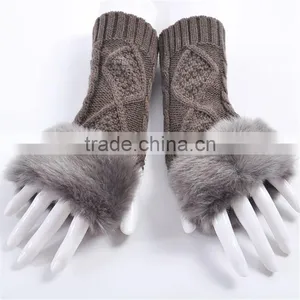 Heated Pure Color Autumn Winter Soft Lady Gloves Workout Gloves thumbnail-4