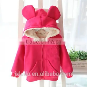 2016new Girls Fashion Solid Thicken Zipper Sweatshirts thumbnail-2