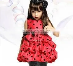 New 2014 Red Vest Dress Girls Dress Children's Summer Princess Dress Bow Party Birthday Gift 20118 thumbnail-1