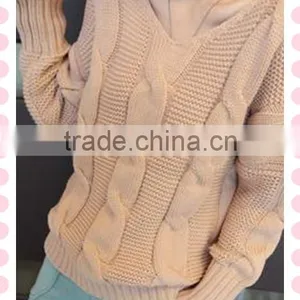 2014 Long Sleeve Lady's Warm Sweater Ladies Sweaters HD1706 thumbnail-1